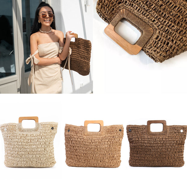 "Bohemia" Vintage Rattan-Tasche