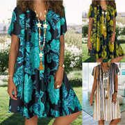 "Samina" Designer-Kleid mit Blumendruck